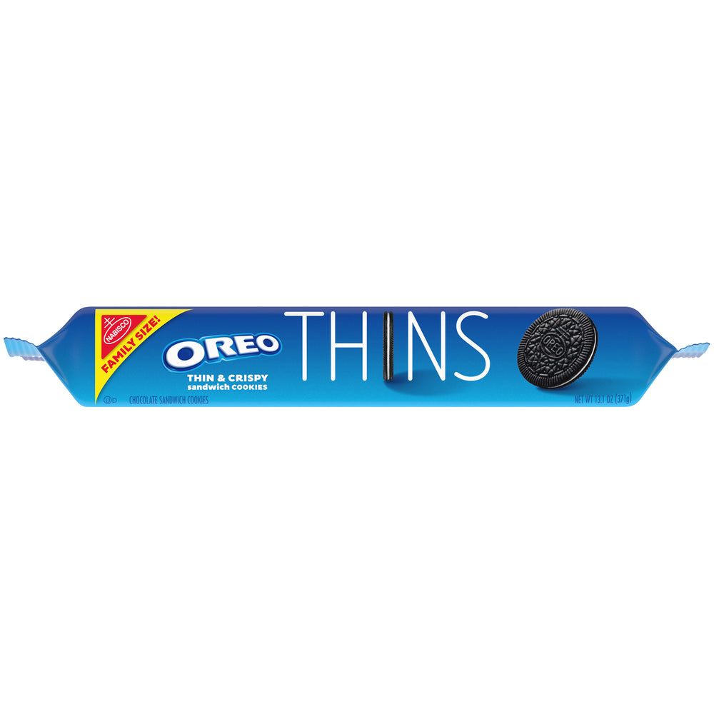 OREO Thins Chocolate Sandwich Cookies, Original Flavor, 1 Family Size Pack
