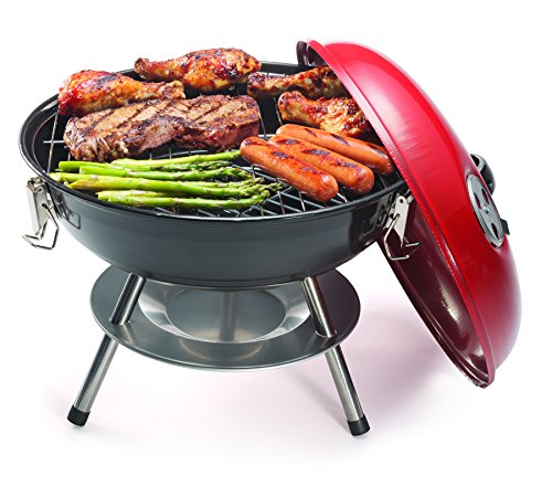 Cuisinart CCG190RB Portable Charcoal Grill, 14-Inch, Red, 14.5