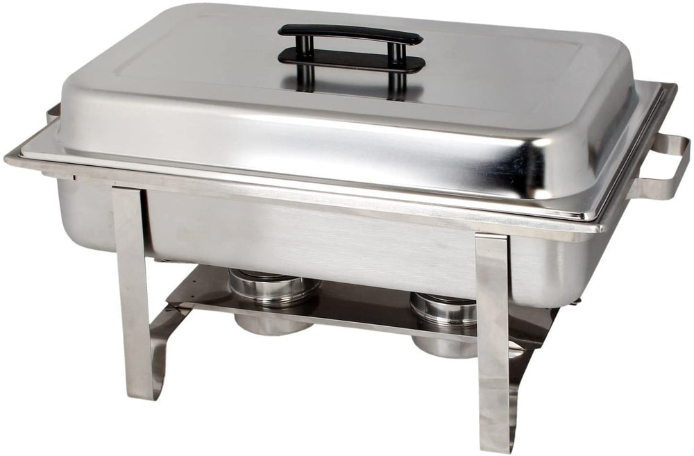 TigerChef Chafing Dish Buffet Set - Chaffing Dishes Stainless Steel - 8 Chafer and Buffet Warmer Sets with Water Pan, Food Pan, Lid
