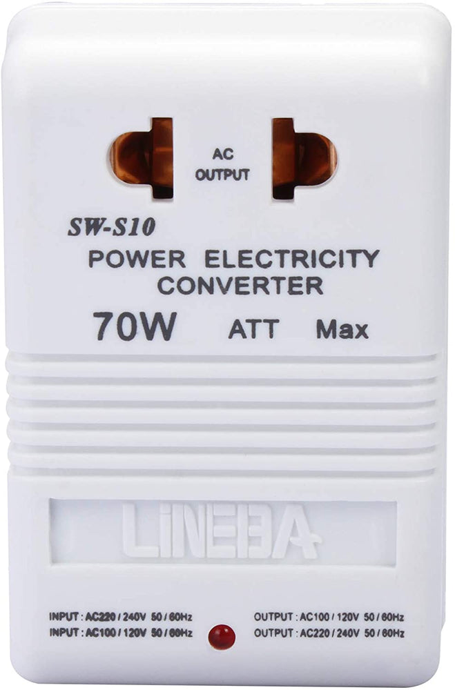 Lineba 110V to 220V Step-Up & Down Power Voltage Converter Transformer for Travel (70w)