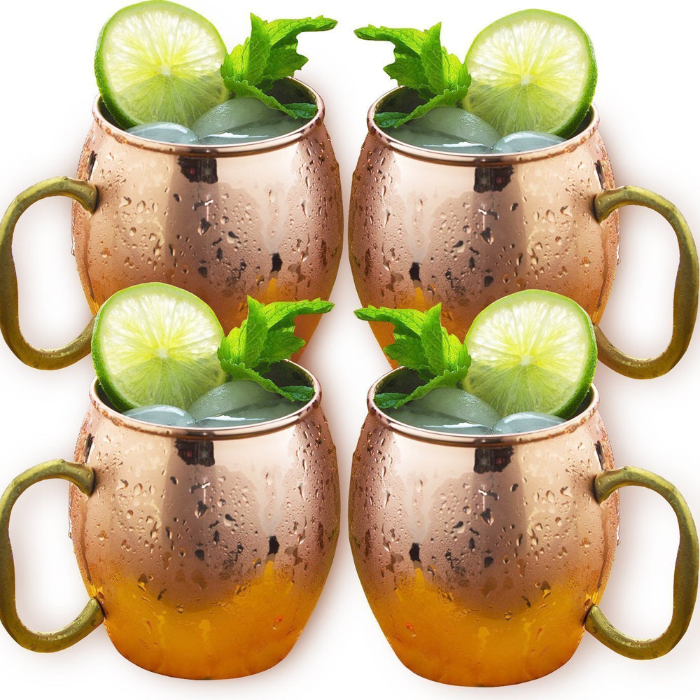 Estilo Handcrafted Copper Moscow Mule Mugs, 20-ounce - Set of 4