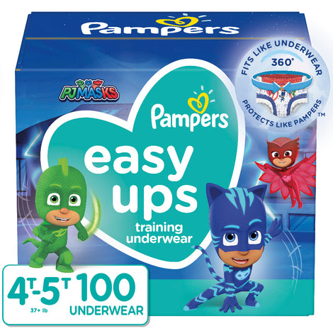 Pampers Easy Ups Training Pants, Boys, Size 6 4T-5T, 100 ct
