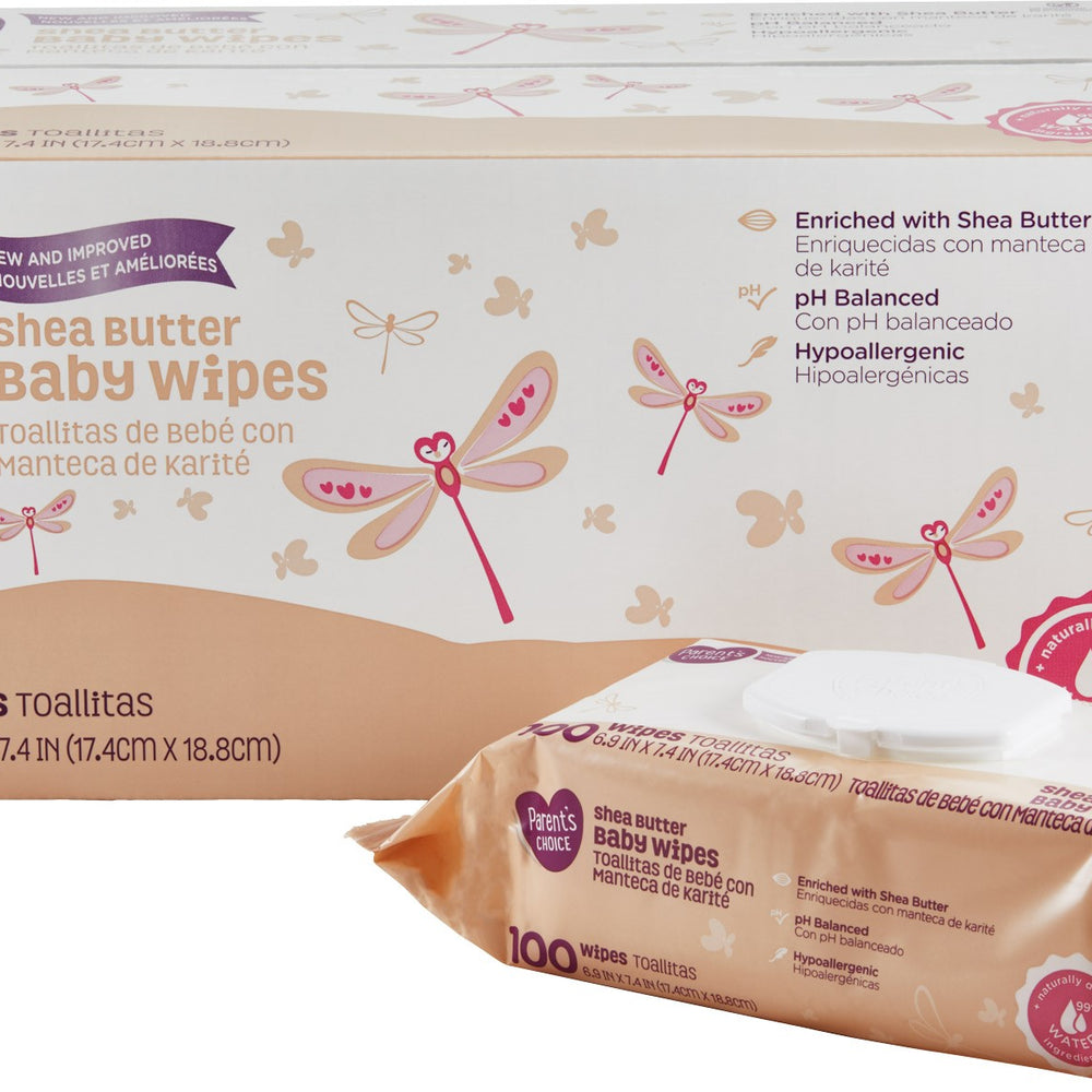 Parent's Choice Shea Butter Baby Wipes, 8 packs of 100 (800 count)