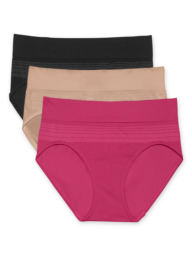 Blissful Benefits by Warner's® Women's No Muffin Top Seamless Hipster, 3-Pack