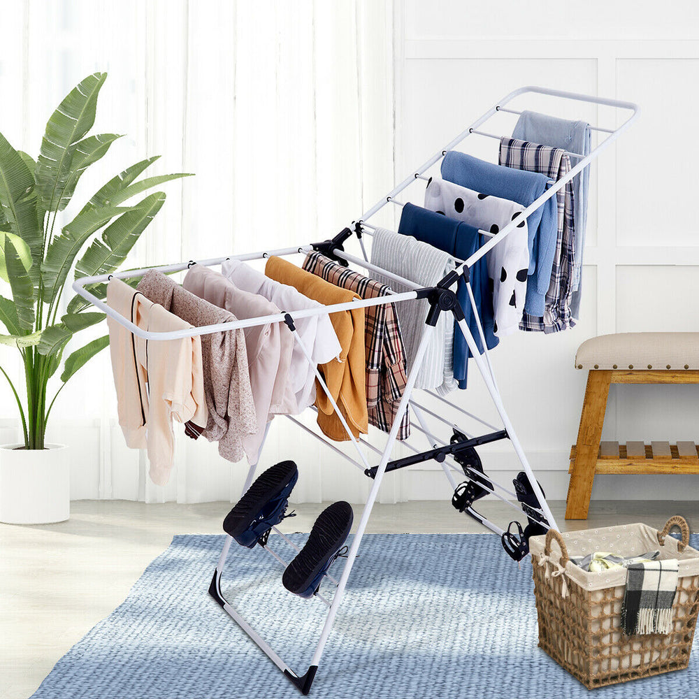 Costway Laundry Clothes Storage Drying Rack Portable Folding Dryer Hanger Heavy Duty