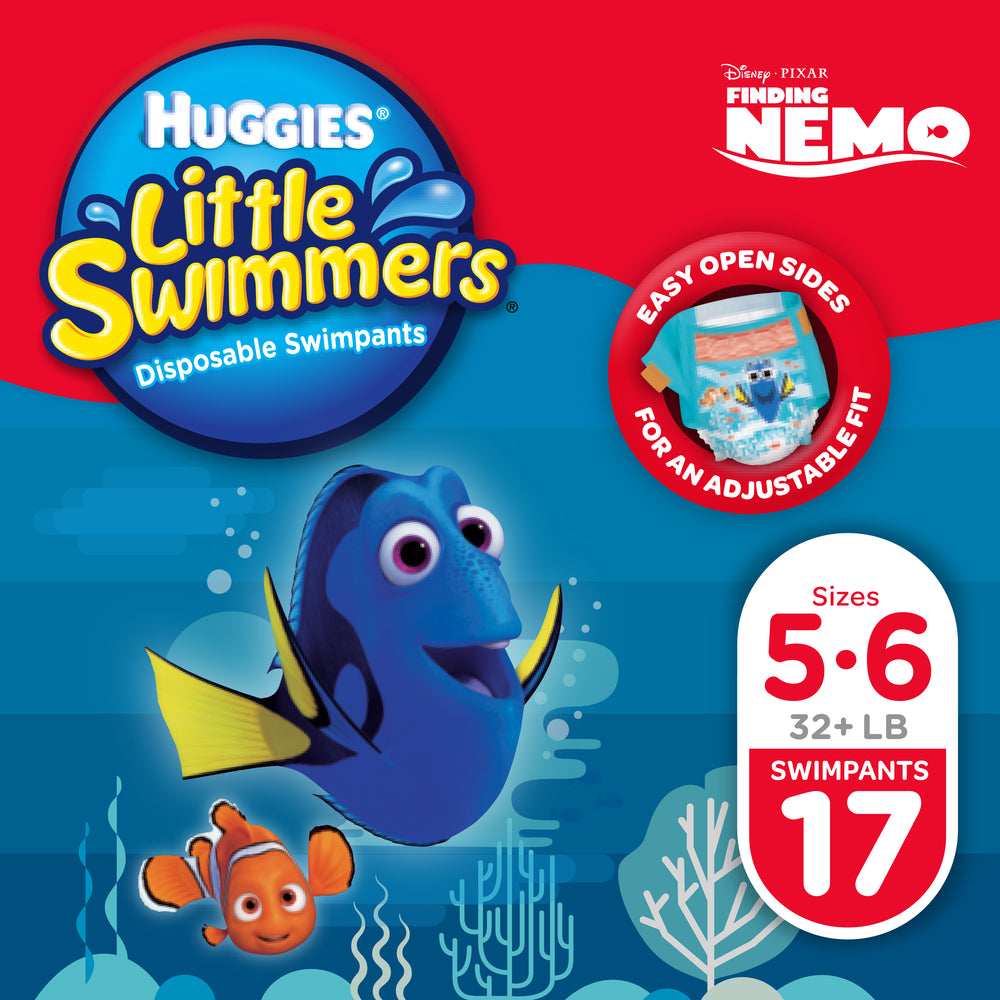 HUGGIES Little Swimmers Disposable Swim Diapers, Size Large, 17 Count