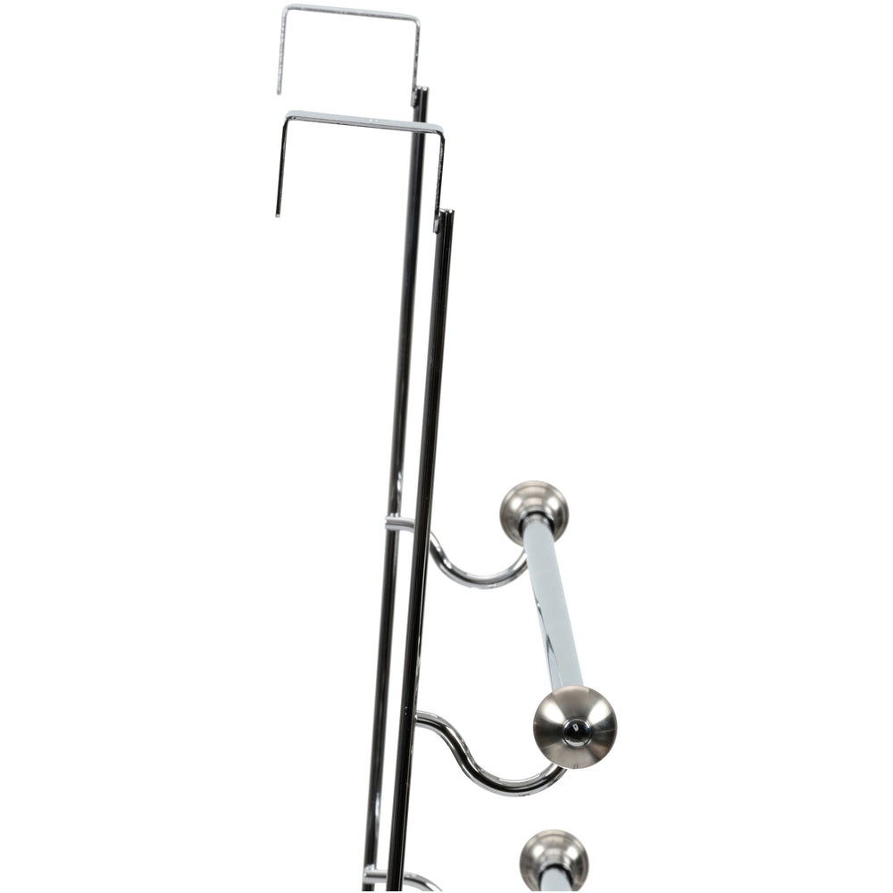 InterDesign York Over the Shower Door Towel Rack for Bathroom, Chrome/Brushed