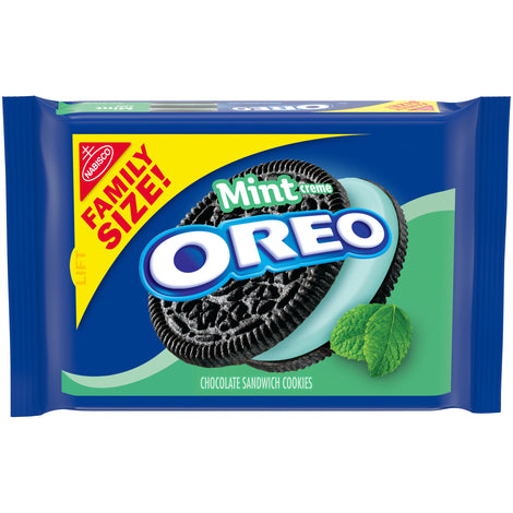 OREO Mint Flavored Creme Chocolate Sandwich Cookies, Family Size, 20 oz