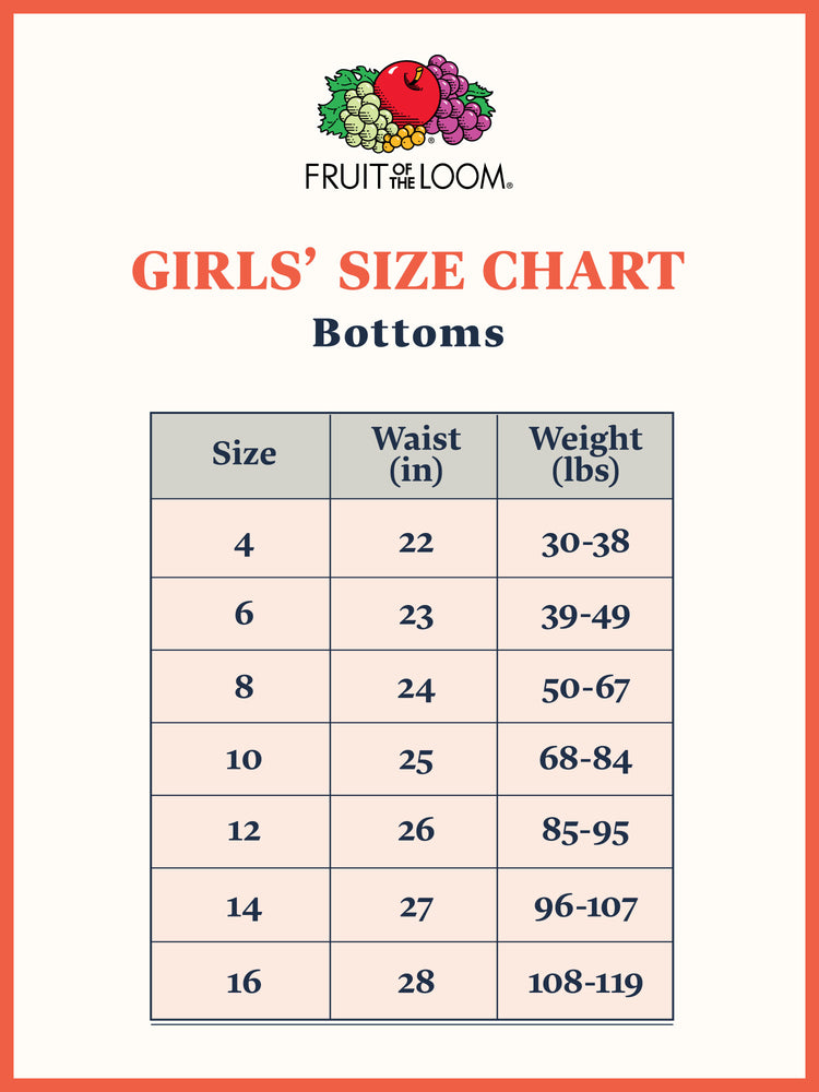 Girls Assorted Cotton Brief Underwear, 14 Pack Panties (Little Girls & Big Girls)