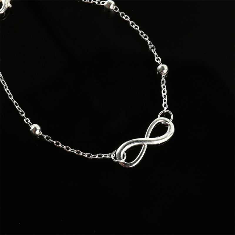 Women Ankle Bracelet 925 Sterling Silver Anklet Foot Chain Boho Beach Bead