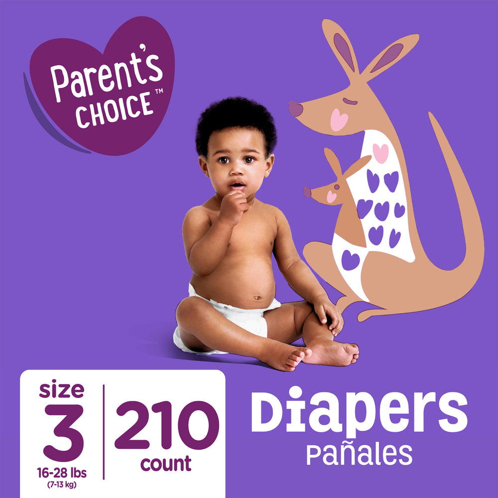 Parent's Choice Diapers, Size 3, 210 Diapers