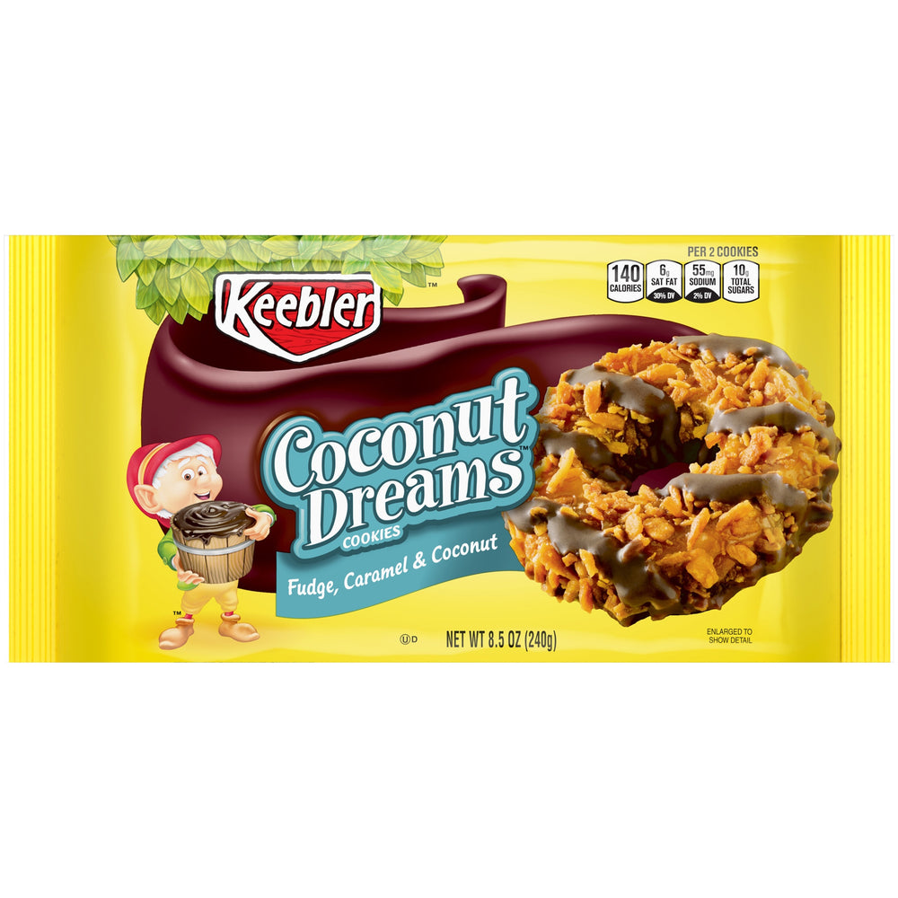 Keebler Fudge Stripes Coconut Dreams Caramel & Coconut Cookies 8.5 oz.