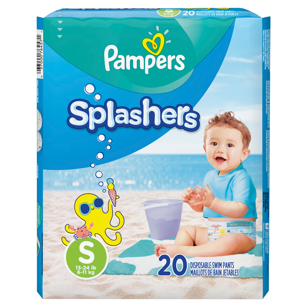Pampers Splashers Snug Fit Swim Diapers, Size S, 20 Ct