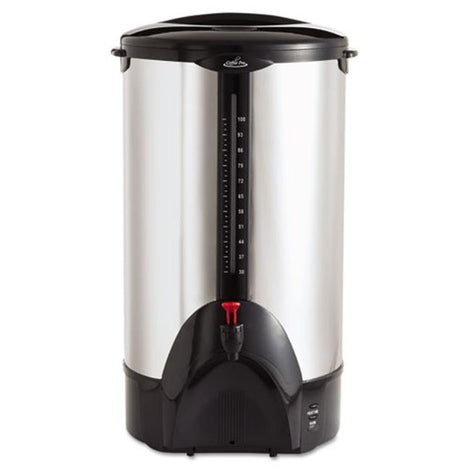 Coffee/Tea Urns-Percolating Urn. 100-Cup Stainless Steel Percolating Urn