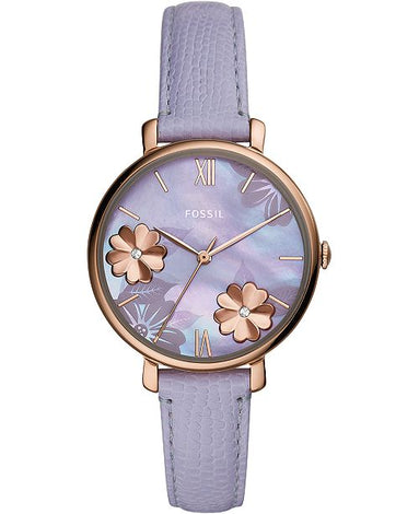 Women's Jacqueline Lavender Leather Strap Watch 36mm