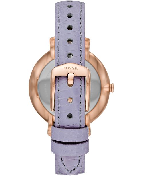 Women's Jacqueline Lavender Leather Strap Watch 36mm