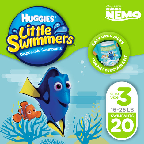 HUGGIES Little Swimmers Disposable Swim Diapers, Size Small, 20 Count