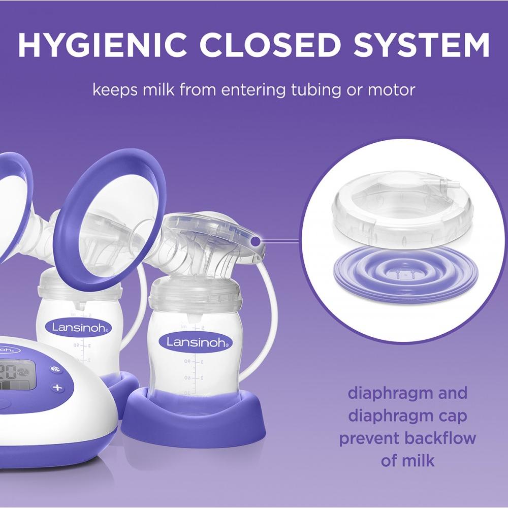 Lansinoh Signature Pro Portable Double Electric Breast Pump with LCD Screen and Adjustable Suction & Pumping Levels
