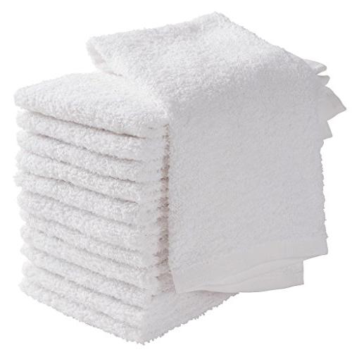 Soft Textiles 24 Pack White Bar Mop Kitchen Towels 100% Cotton