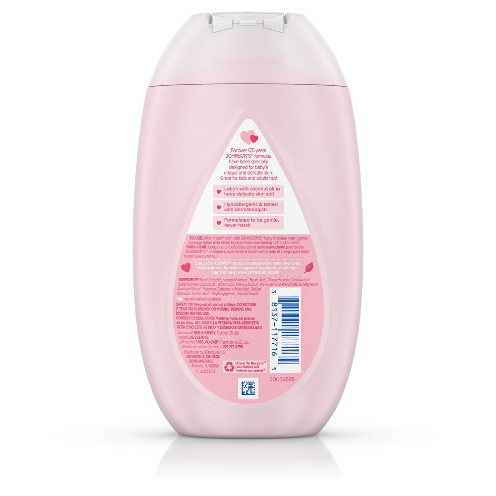 Johnson's Moisturizing Pink Baby Lotion with Coconut Oil, 10.2 fl. oz