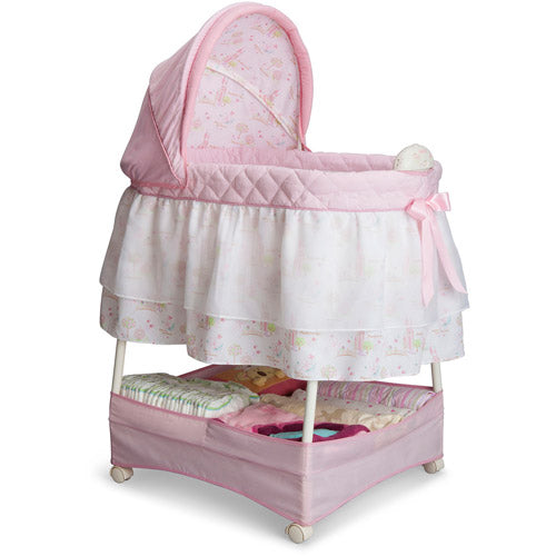 Delta Children Disney Gliding Bassinet, Pink Princess