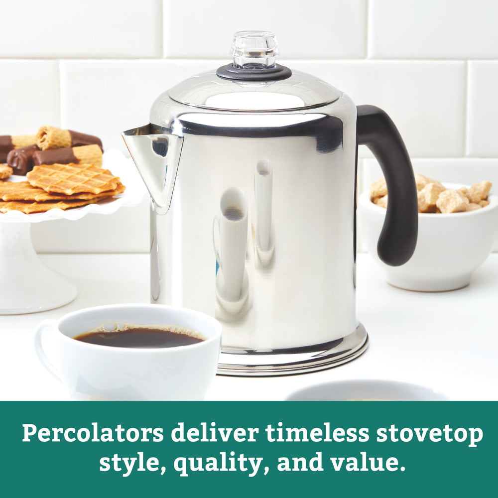 Farberware 12-Cup Classic Stainless Steel Yosemite Coffee Percolator