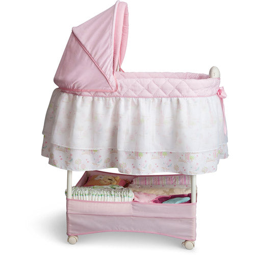 Delta Children Disney Gliding Bassinet, Pink Princess