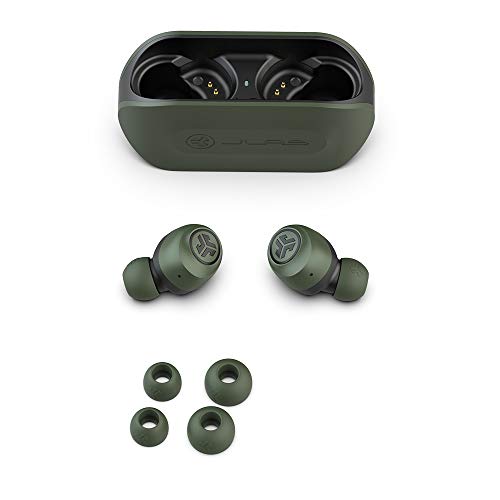 JLab Audio Go Air True Wireless Bluetooth Earbuds + Charging Case | Green | Dual Connect | IP44 Sweat Resistance | Bluetooth 5.0 Connection | 3 EQ Sound Settings: JLab Signature, Balanced, Bass Boost