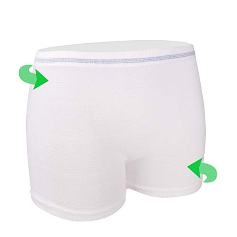 Mesh Underwear Postpartum 4 Count Disposable Postpartum Underwear Hospital Mesh Panties for Post C-Section, Maternity Briefs - Washable | Stretchy,High Waist Mesh Postpartum Underwear Women