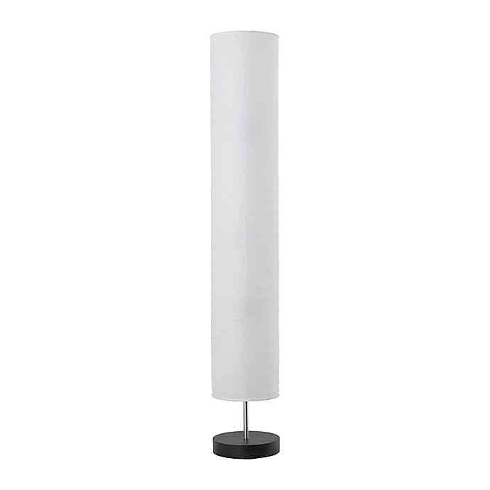 Paper Shade 3-Light Floor Lamp in White/Black