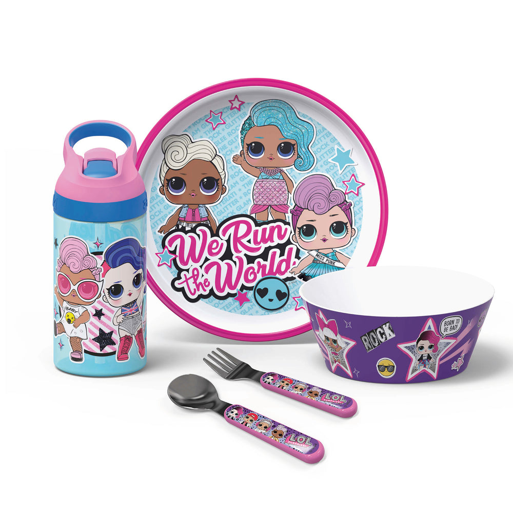 Zak Designs Kids Dinnerware 5-Piece Set L.O.L. Surprise! Series 8