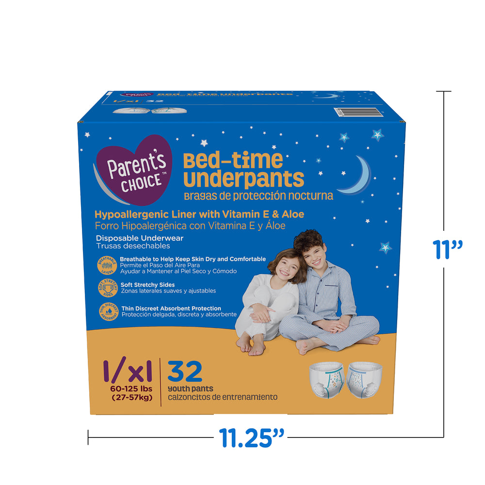 Parent's Choice Bed-Time Pull Up Underpants, L/XL, 32 Count