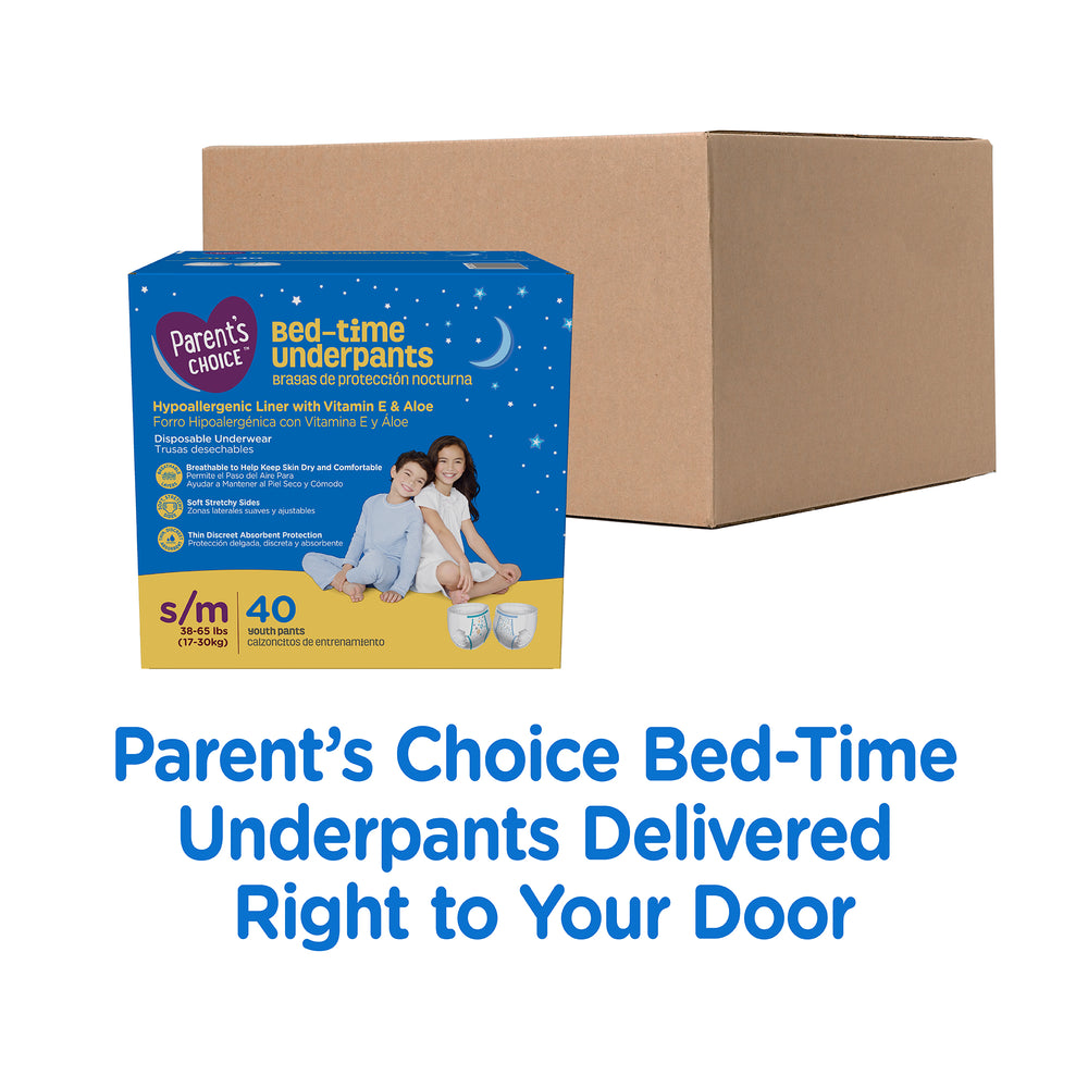 Parent's Choice Bed-Time Pull Up Underpants, S/M, 40 Count