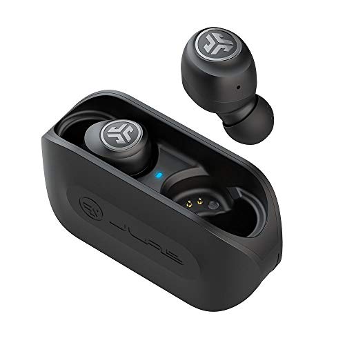 JLab Audio Go Air True Wireless Bluetooth Earbuds + Charging Case | Black | Dual Connect | IP44 Sweat Resistance | Bluetooth 5.0 Connection | 3 EQ Sound Settings: JLab Signature, Balanced, Bass Boost
