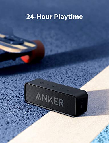 Bluetooth Speakers, Anker Soundcore Bluetooth Speaker with Loud Stereo Sound, 24-Hour Playtime, 66 ft Bluetooth Range, Built-in Mic. Perfect Portable Wireless Speaker for iPhone, Samsung and More