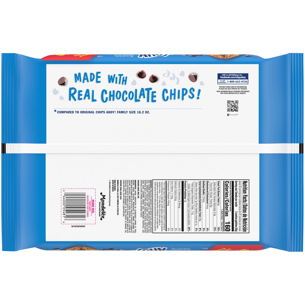 CHIPS AHOY! Original Chocolate Chip Cookies, Party Size, 25.3 oz