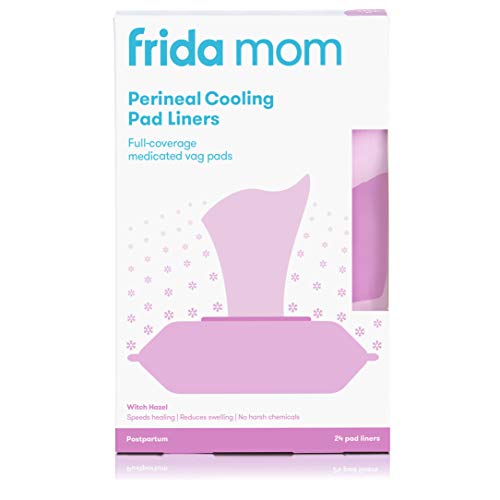 Frida Mom Perineal Medicated Witch Hazel Full-Length Cooling Pad Liners for Postpartum Care | 24-Count