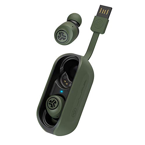 JLab Audio Go Air True Wireless Bluetooth Earbuds + Charging Case | Green | Dual Connect | IP44 Sweat Resistance | Bluetooth 5.0 Connection | 3 EQ Sound Settings: JLab Signature, Balanced, Bass Boost