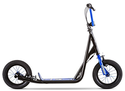 Mongoose Expo Youth Scooter, Front and Rear Caliper Brakes, Rear Axle Pegs, 12-Inch Inflatable Wheels, Available in Multiple Colors