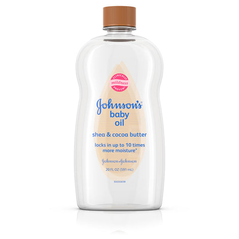 Johnson's Baby Oil with Shea & Cocoa Butter, 20 fl oz