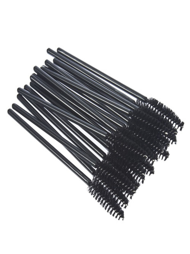LUXUR 100pcs Black Disposable Eyelash Mascara Brushes Wands Applicator Makeup Brush Eyelash Extension Spoolies Tool
