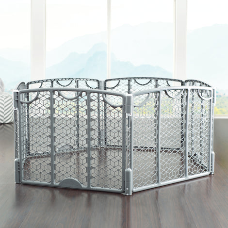 Evenflo Versatile Playspace Indoor/Outdoor Gate, Cool Gray