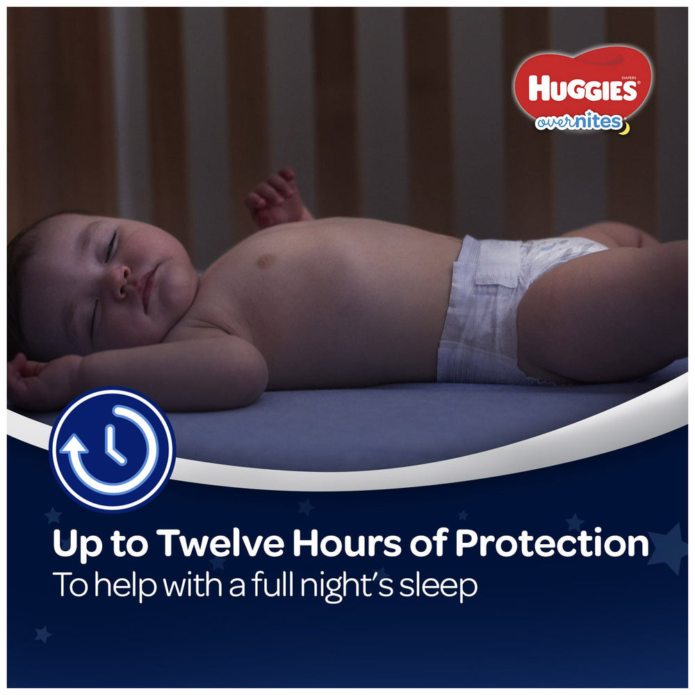 HUGGIES OverNites Diapers, Size 3, 80 Count