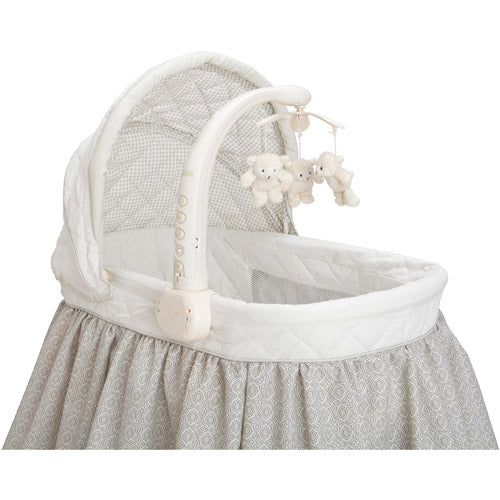 Delta Children Deluxe Gliding Bassinet, Silver Lining