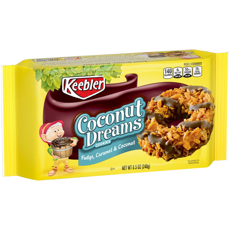 Keebler Fudge Stripes Coconut Dreams Caramel & Coconut Cookies 8.5 oz.