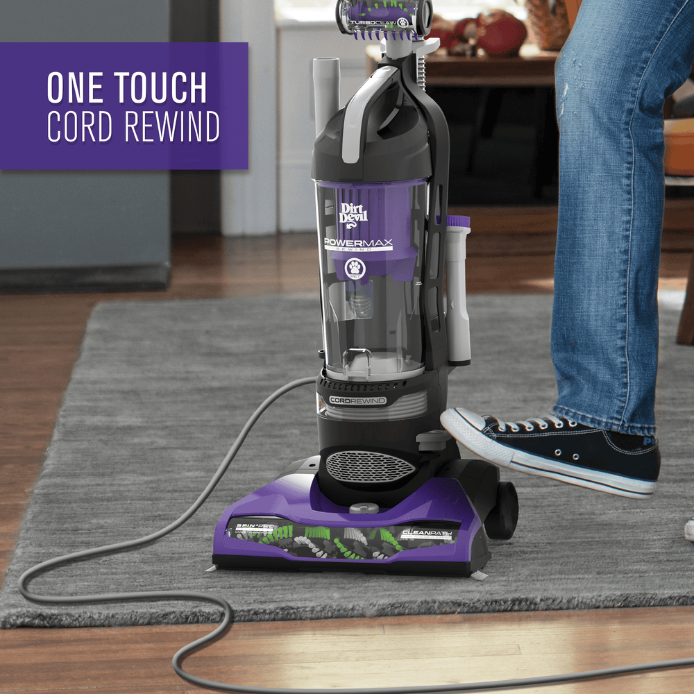 Dirt Devil Power Max Rewind Pet Bagless Upright Vacuum, UD70187