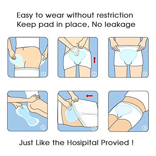 Mesh Underwear Postpartum 4 Count Disposable Postpartum Underwear Hospital Mesh Panties for Post C-Section, Maternity Briefs - Washable | Stretchy,High Waist Mesh Postpartum Underwear Women