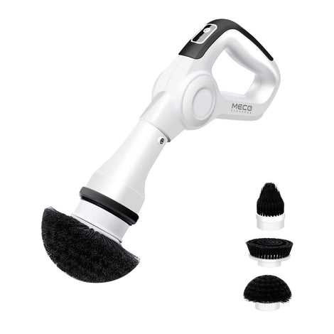 MECO Electric Spin Scrubber, Power Scrubber Cordless High Rotation Handheld Bathroom Scrubber Rechargeable with 3 Replaceable Cleaning Brush Heads for Cleaning Tub, Tile, Floor, Sink, Wall, Window