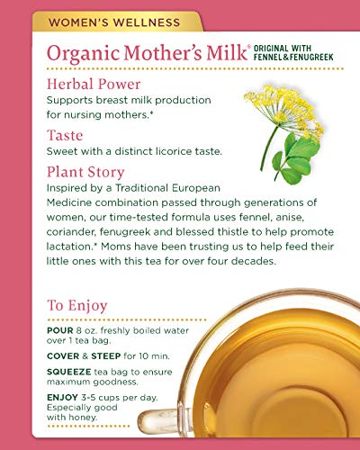 Traditional Medicinals Organic Mother’s Milk Women's Tea, 32 Tea Bags (Pack of 3)