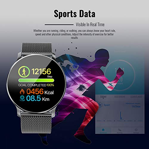Tagobee Fitness Tracker TB11, Smart Watch IP68 Waterproof Activity Tracker, with Heart Rate Monitor, Blood Pressure Monitor, Pedometer, Calorie Counter Sports Fitness Watches for Men Women